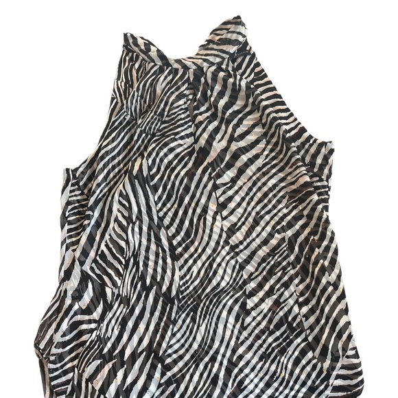 WHBM Zebra Print Sleeveless Blouse - Picture 3 of 8
